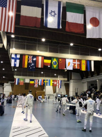 Espoo venue and flags